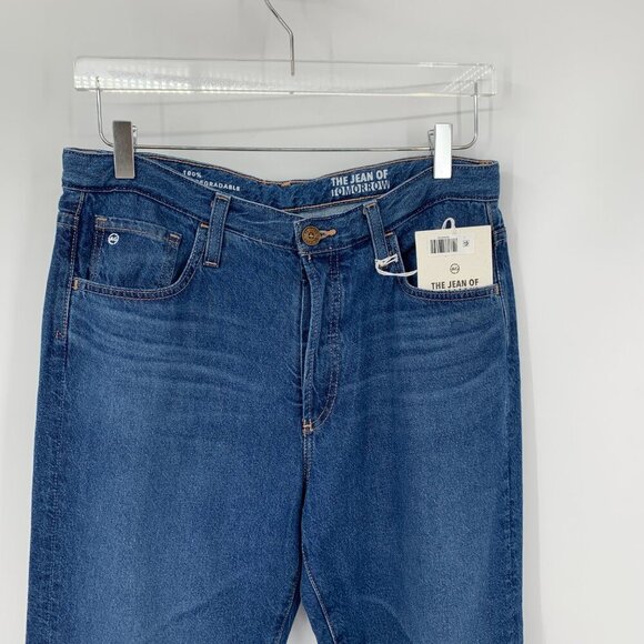 AG Adriano Goldschmied Isabelle high waist straight leg crop jeans women new 29 - Picture 2 of 6